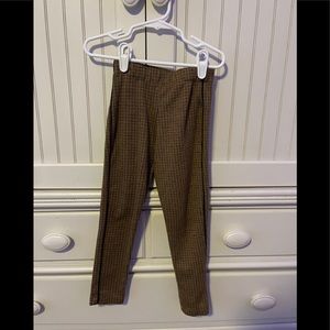 Girl’s knit plaid pants